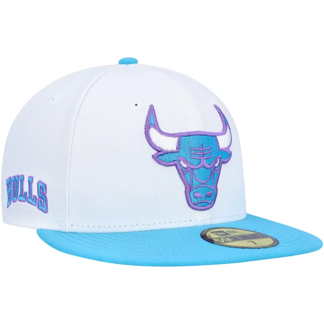 Lids Golden State Warriors New Era Vice Blue Side Patch 59FIFTY Fitted Hat  - White