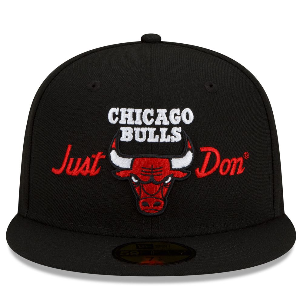 Men's New Era x Just Don Black Chicago Bulls - Team 59FIFTY Fitted Hat