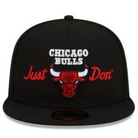 Men's New Era x Just Don Black Chicago Bulls - Team 59FIFTY Fitted Hat