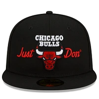 Men's New Era x Just Don Black Chicago Bulls - Team 59FIFTY Fitted Hat