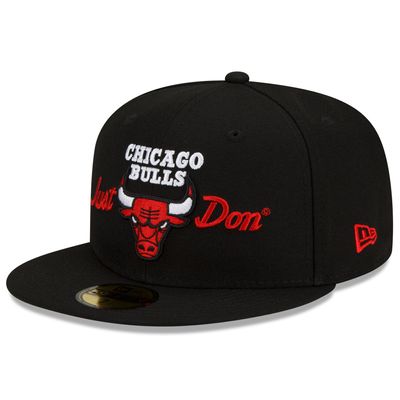 Men's New Era x Just Don Black Chicago Bulls - Team 59FIFTY Fitted Hat