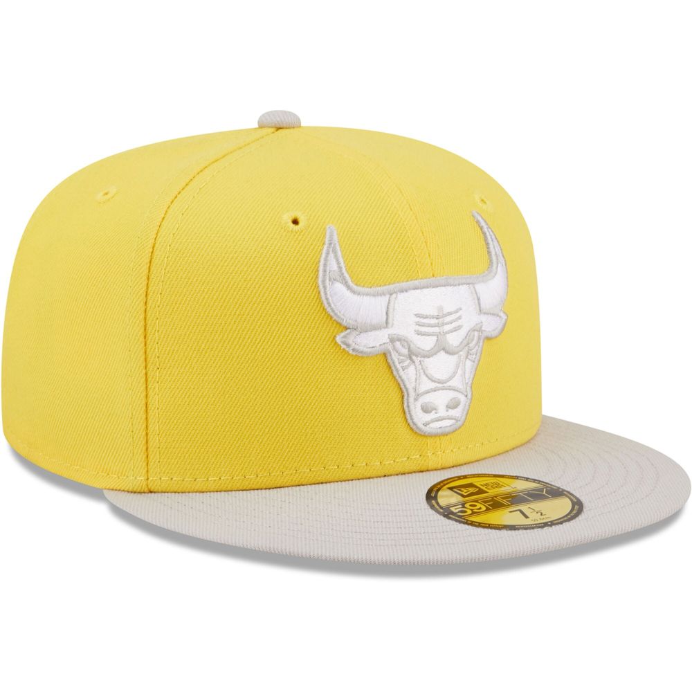 Men's Chicago Bulls New Era White/Black State Pride 59FIFTY Fitted Hat