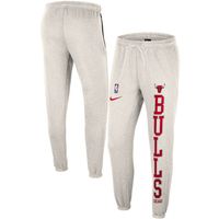 Men's Nike Ash/Red Chicago Bulls 75th Anniversary Courtside Fleece Pants