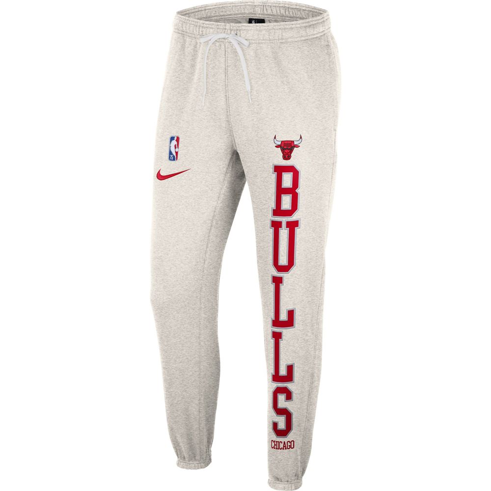 Men's Nike Ash/Red Chicago Bulls 75th Anniversary Courtside Fleece Pants