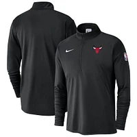 Haut à demi-zip Nike noir Chicago Bulls 2024/25 Courtside Performance pour homme