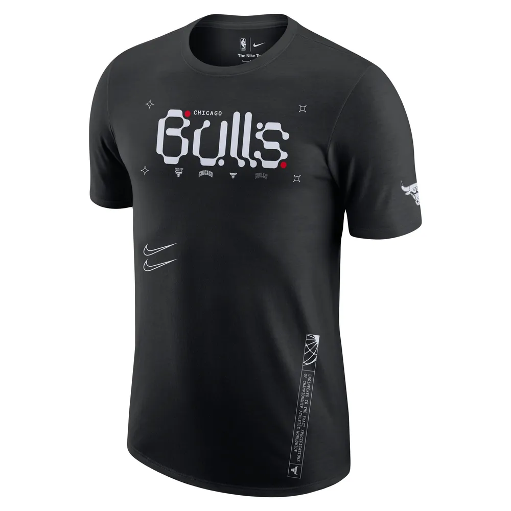 Men's Nike Black Chicago Bulls Courtside Air Traffic Control Max90 T-Shirt