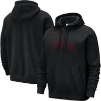 Chandail à capuchon fendu Courtside Versus Stitch des Chicago Bulls de Nike pour homme, noir