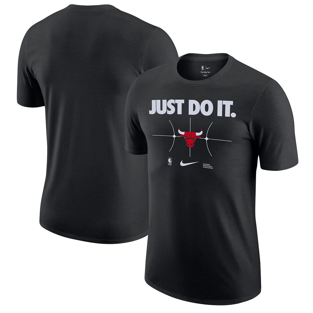 T-shirt Nike noir Chicago Bulls Just Do It pour homme