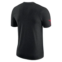 T-shirt Nike Chicago Bulls Courtside Versus Flight Max90 pour homme, noir chiné