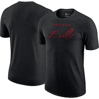 T-shirt Nike Chicago Bulls Courtside Versus Flight Max90 pour homme, noir chiné