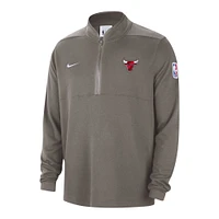 Men's Nike Olive Chicago Bulls Authentic Performance Half-Zip Jacket