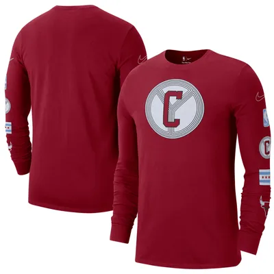 Chicago Bulls Nike 2022/23 City Edition Essential Expressive Long Sleeve T-Shirt - Red