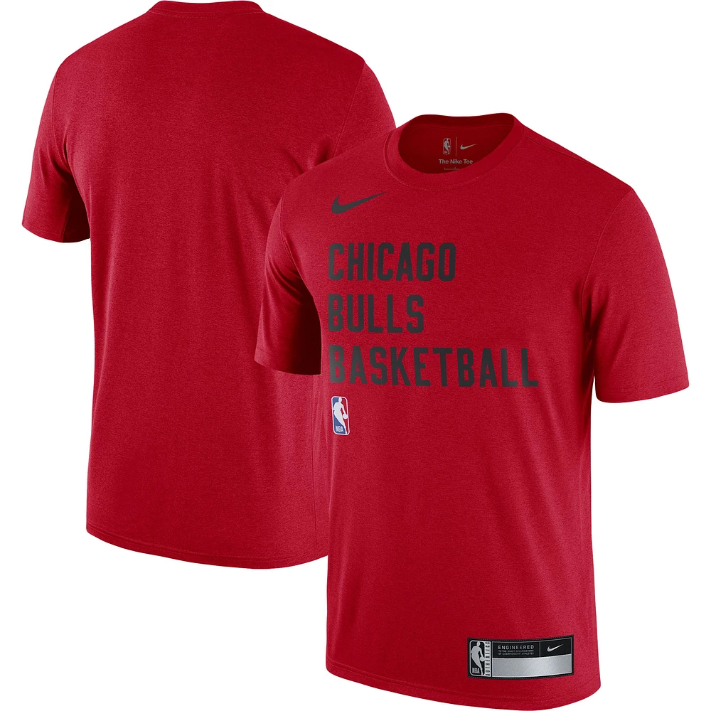 T-shirt d'entraînement Performance Sideline Legend des Chicago Bulls 2023/24 pour Homme Nike Rouge