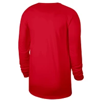 Men's Nike Red Chicago Bulls 2024/25 Legend On-Court Practice Long Sleeve T-Shirt