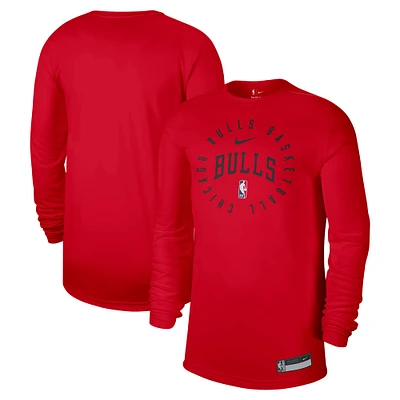 Men's Nike Red Chicago Bulls 2024/25 Legend On-Court Practice Long Sleeve T-Shirt