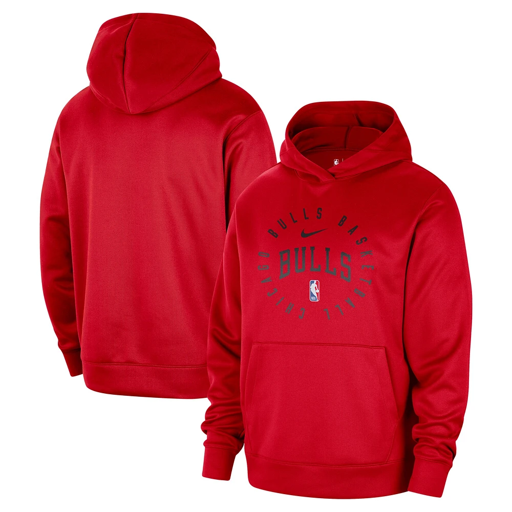 Sweat à capuche Nike Red Chicago Bulls 2024/25 Spotlight pour homme