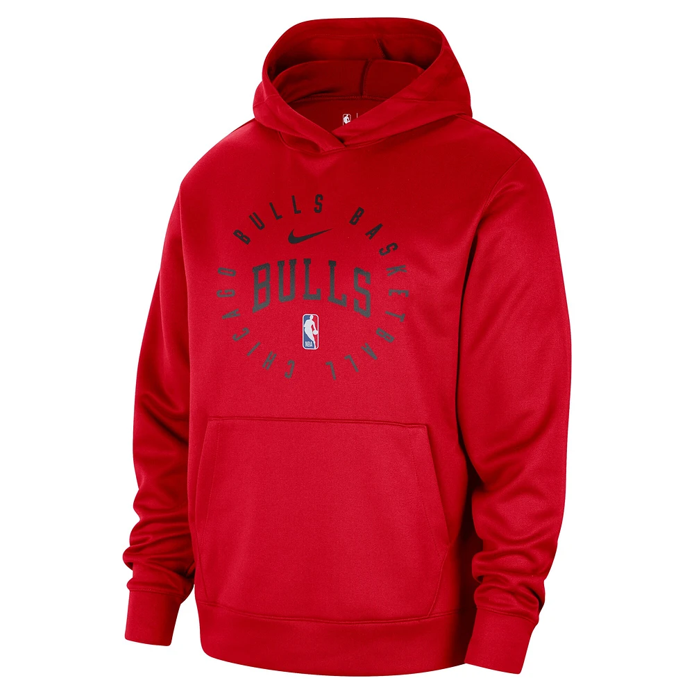 Sweat à capuche Nike Red Chicago Bulls 2024/25 Spotlight pour homme