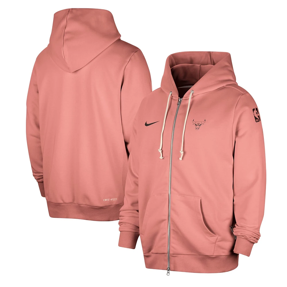 Veste à capuche entièrement zippée Nike Red Chicago Bulls Authentic Standard Issue pour homme