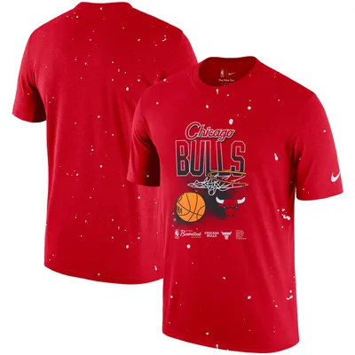 Chicago Bulls Nike Courtside Splatter T-Shirt - Red