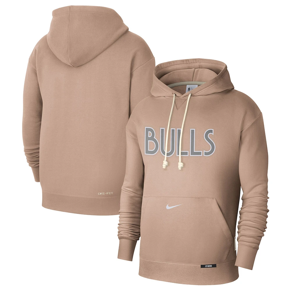 Men's Nike Tan Chicago Bulls 2024/25 City Edition Courtside Standard Issue Pullover Hoodie