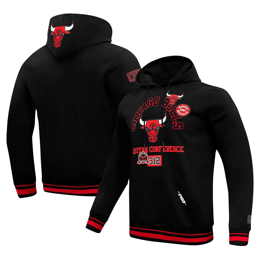 Sweat à capuche noir Pro Standard pour homme Chicago Bulls Area Code