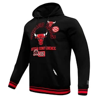 Sweat à capuche noir Pro Standard pour homme Chicago Bulls Area Code