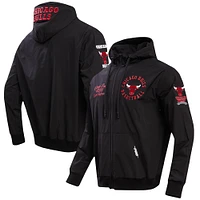 Men's Pro Standard Black Chicago Bulls Hybrid Full-Zip Hoodie