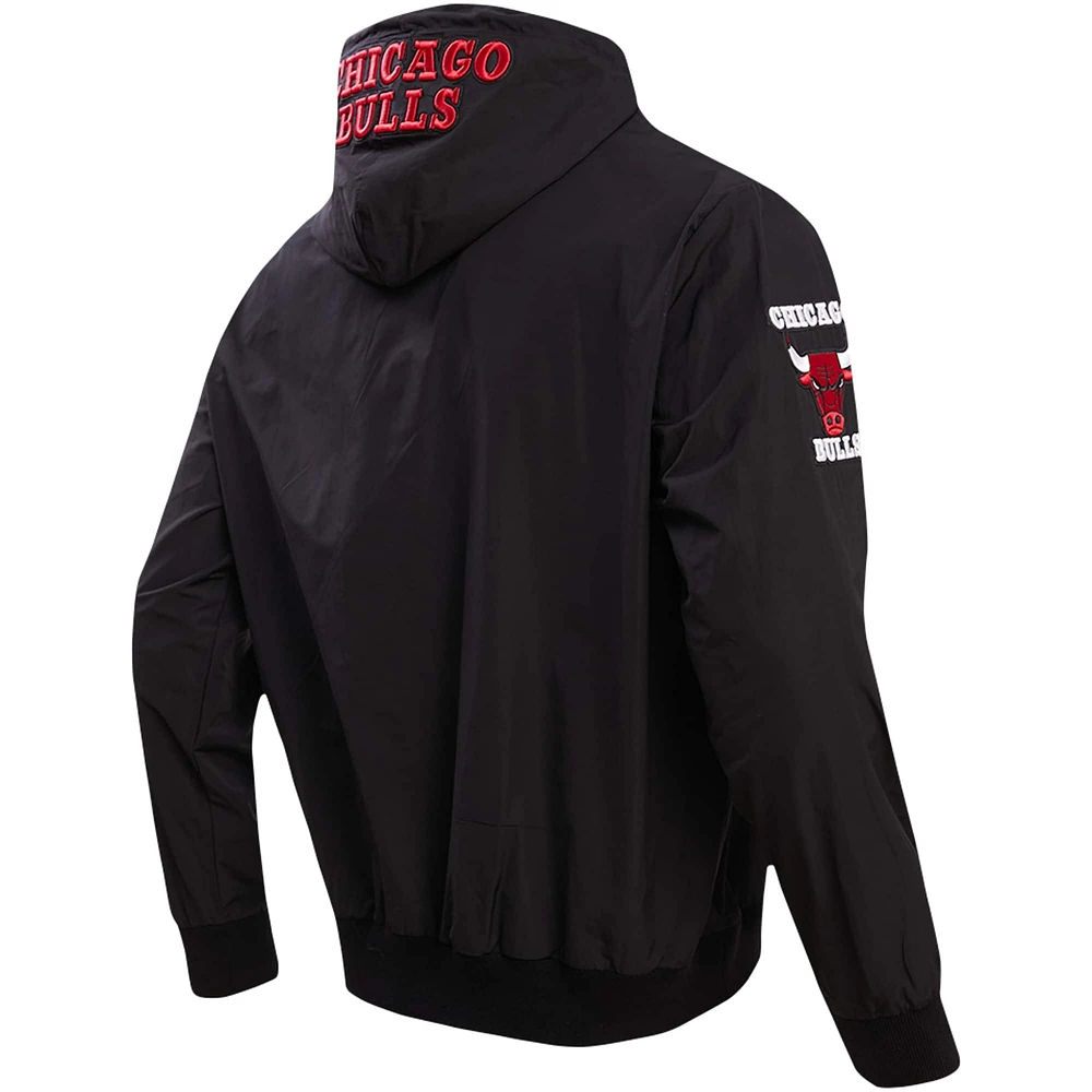 Men's Pro Standard Black Chicago Bulls Hybrid Full-Zip Hoodie