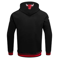 Men's Pro Standard Black Chicago Bulls Script Tail Pullover Hoodie