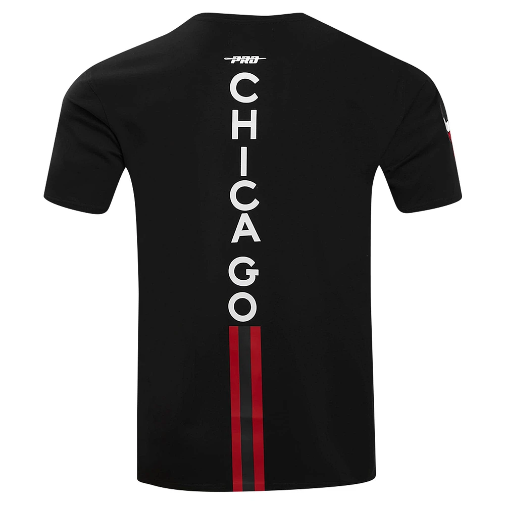 T-shirt noir Pro Standard des Chicago Bulls pour hommes