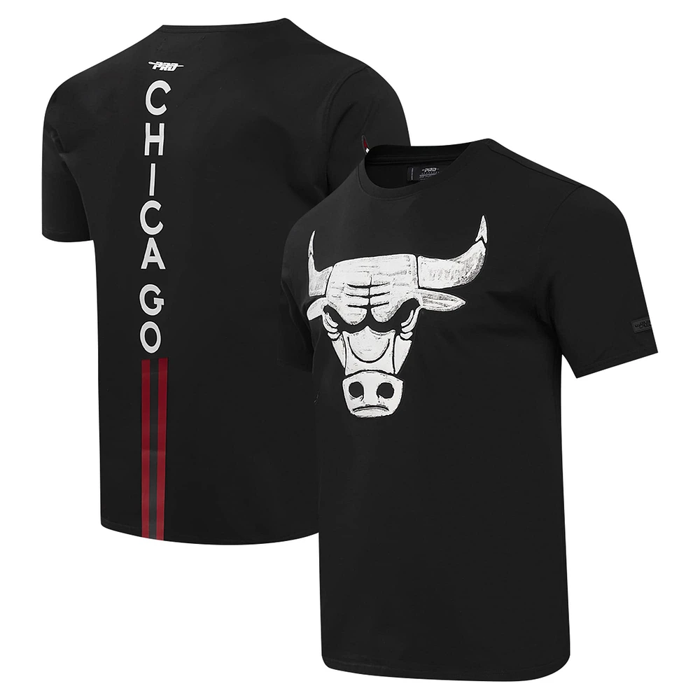 T-shirt noir Pro Standard des Chicago Bulls pour hommes