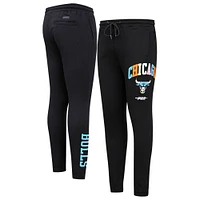 Men's Pro Standard Black Chicago Bulls Washed Neon Sweatpants