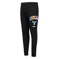 Pantalon de survêtement Pro Standard Chicago Bulls délavé néon noir pour homme