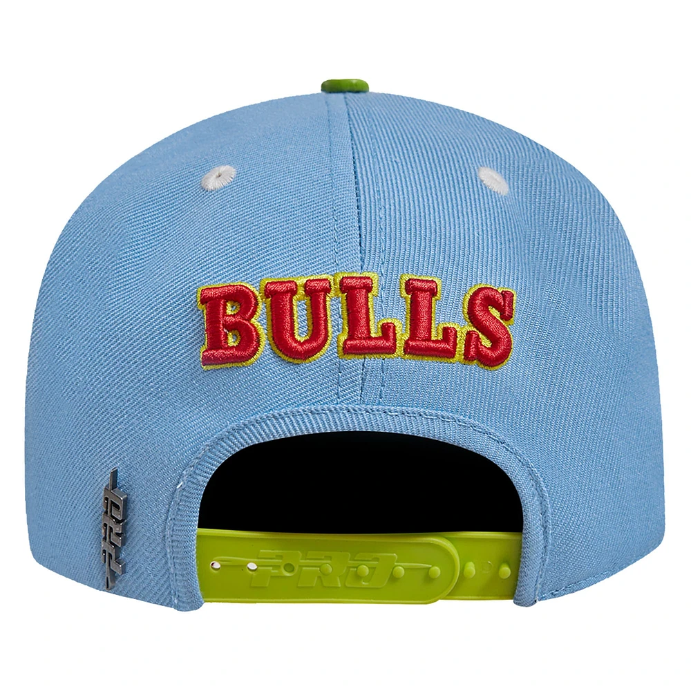 Men's Pro Standard Light Blue/Green Chicago Bulls Retro Program 2-Tone Snapback Hat