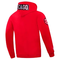 Men's Pro Standard Red Chicago Bulls Split Logo Pullover Hoodie