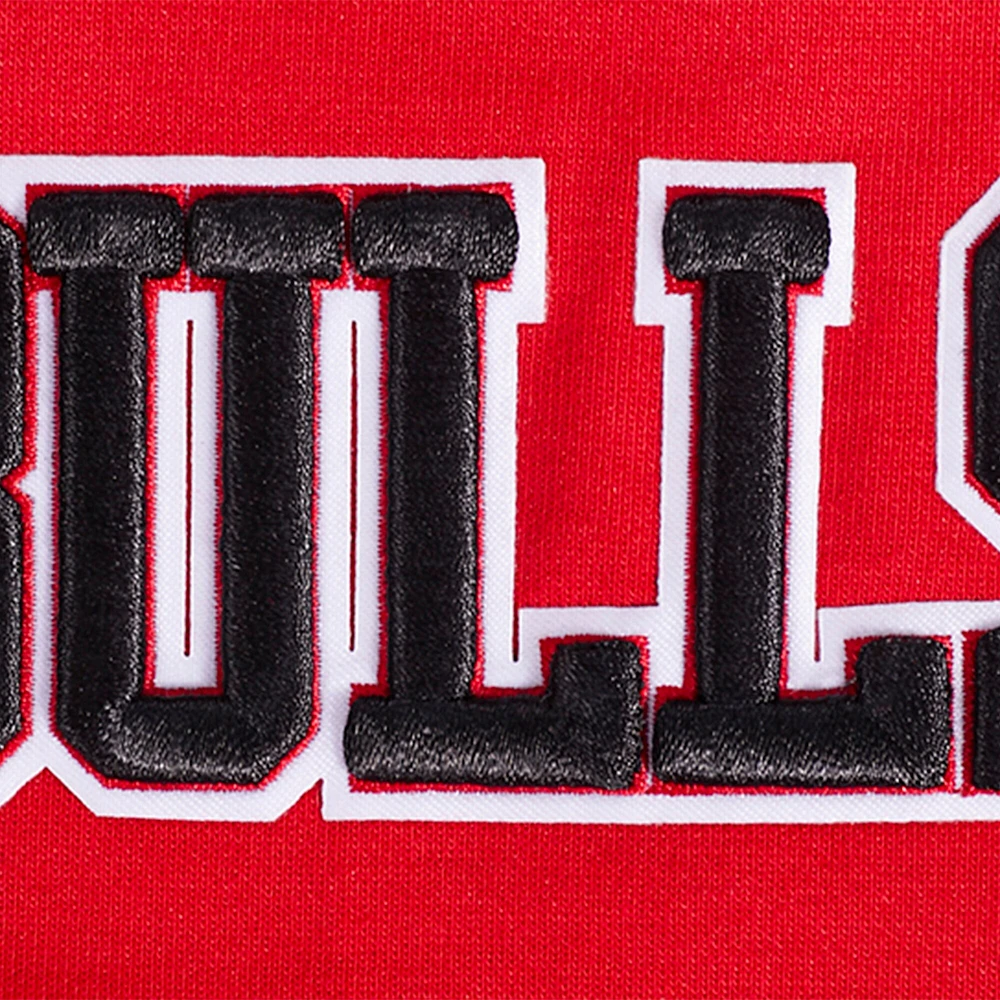 Sweat à capuche logo fendu Pro Standard Red Chicago Bulls pour homme