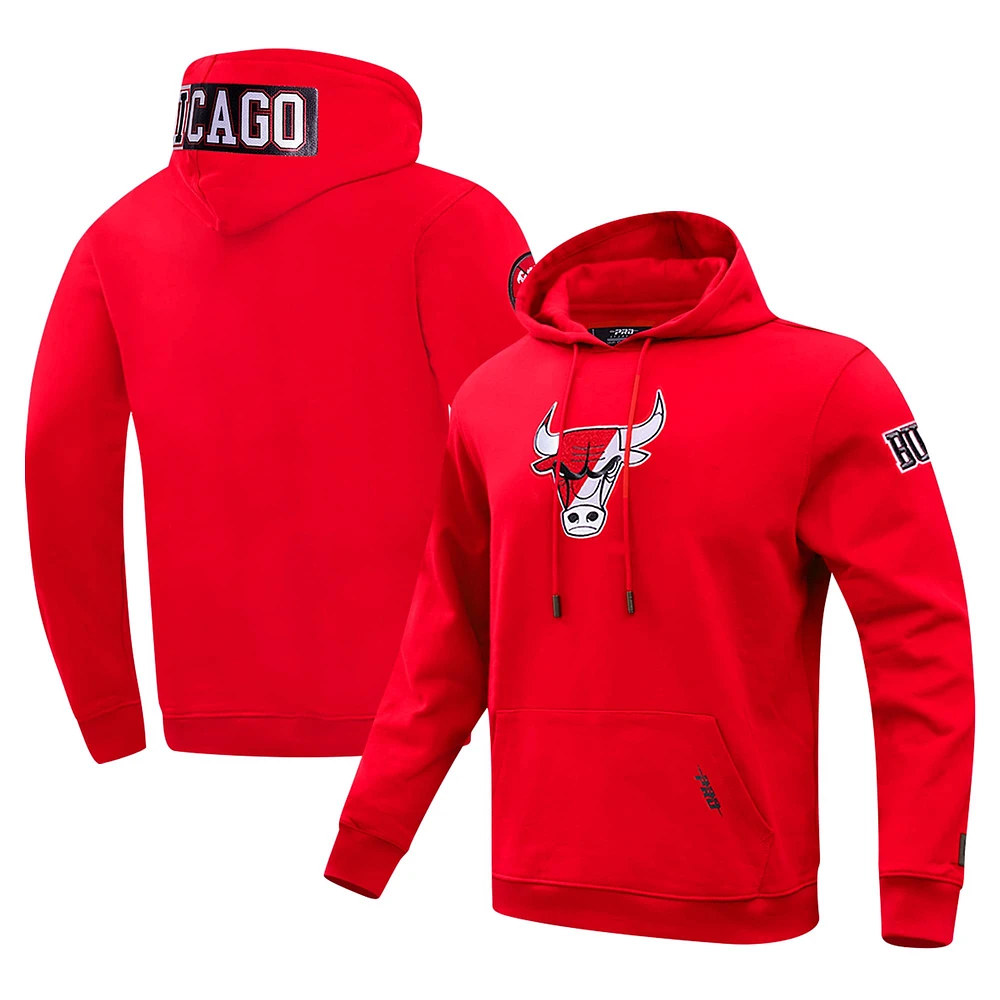 Sweat à capuche logo fendu Pro Standard Red Chicago Bulls pour homme