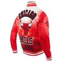 Men's Pro Standard Red Chicago Bulls Sublimated Satin Full-Snap Jacket