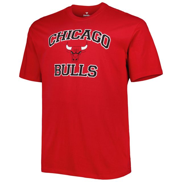 T-shirt rouge Chicago Bulls Big & Tall Heart Soul pour homme