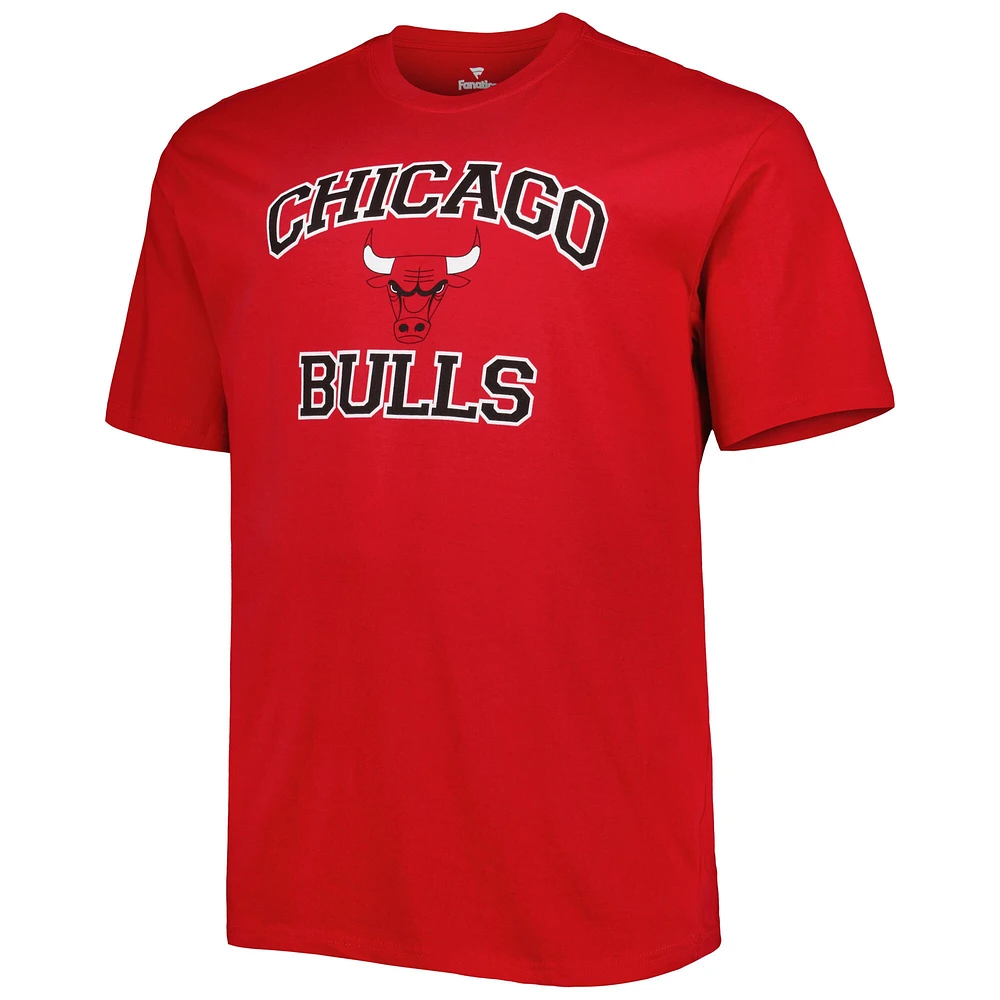 Men's Red Chicago Bulls Big & Tall Heart Soul T-Shirt