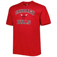 Men's Red Chicago Bulls Big & Tall Heart Soul T-Shirt