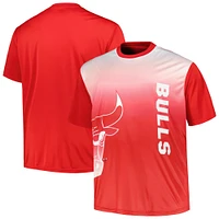 T-shirt rouge sublimé Chicago Bulls Big & Tall pour homme