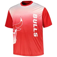 T-shirt rouge sublimé Chicago Bulls Big & Tall pour homme