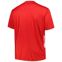 T-shirt rouge sublimé Chicago Bulls Big & Tall pour homme