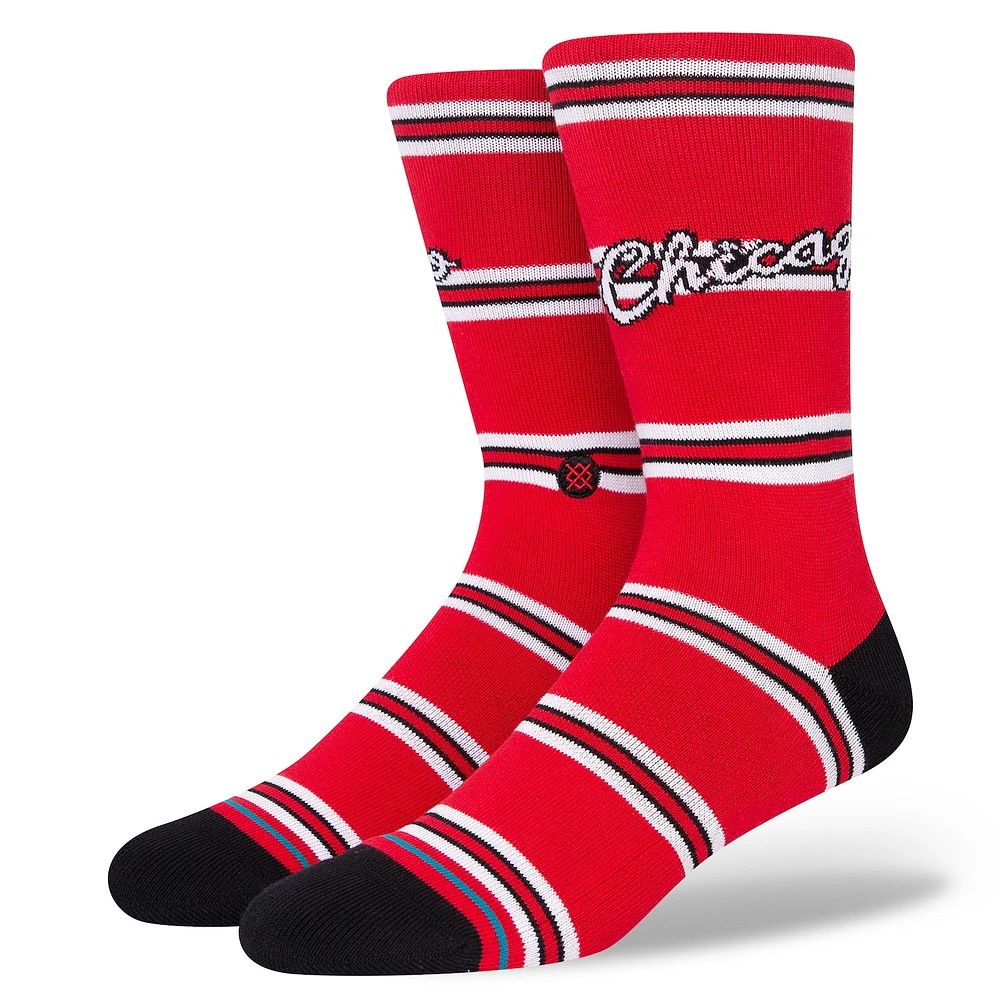 Men's Stance Chicago Bulls Hardwood Classics Stripes Crew Socks