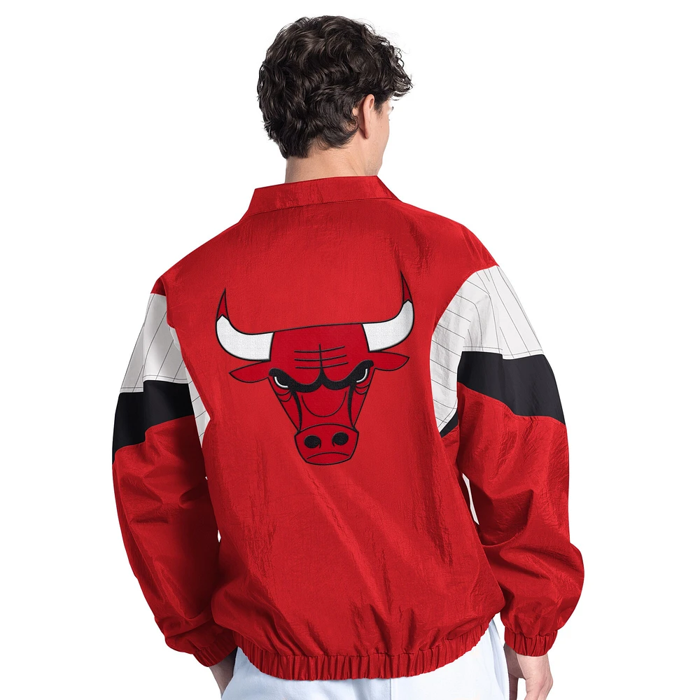 Men's Starter Red Chicago Bulls Yard Line Full-Zip Jacket