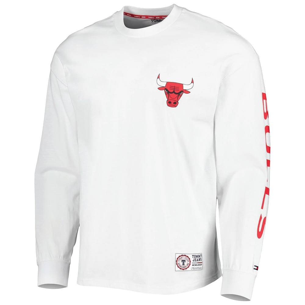 Men's Tommy Jeans Red/White Chicago Bulls Matthew 2-In-1 T-Shirt & Hoodie Combo Set