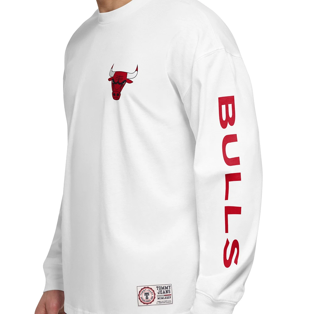 Men's Tommy Jeans Red/White Chicago Bulls Matthew 2-In-1 T-Shirt & Hoodie Combo Set