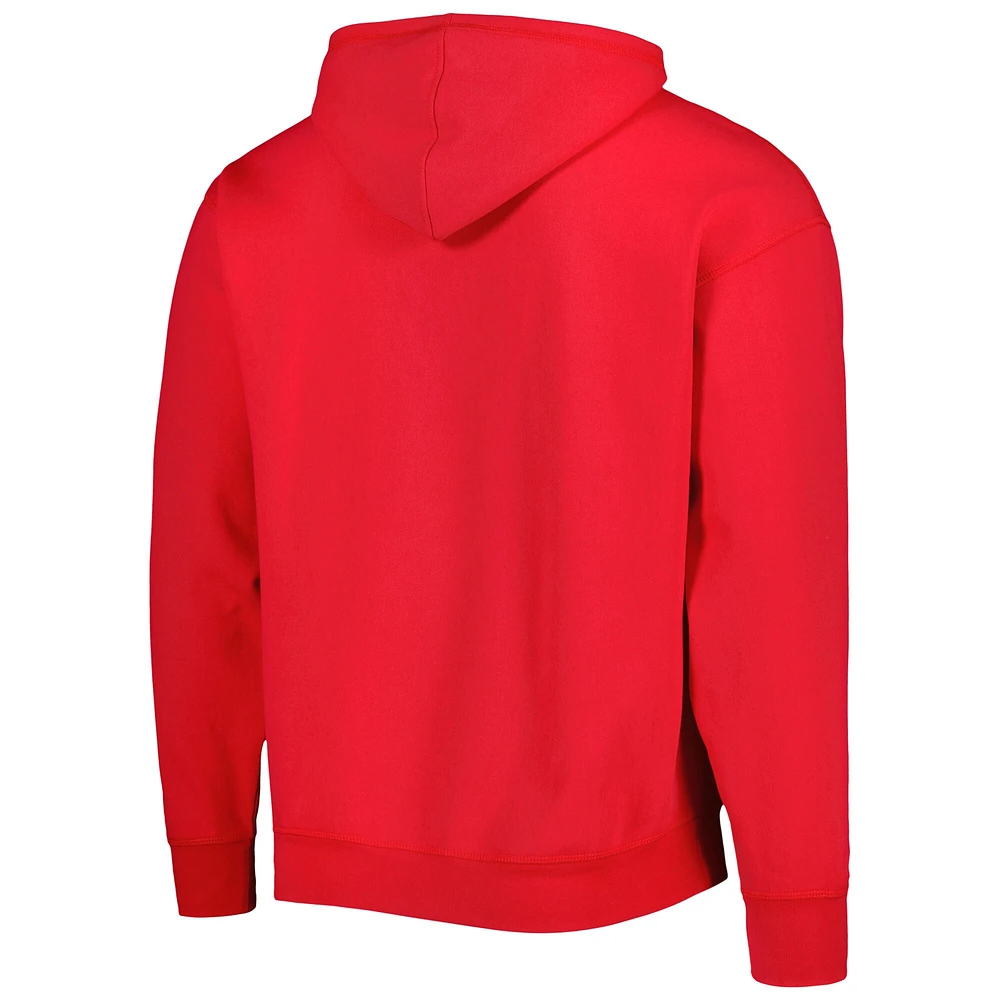 Men's Tommy Jeans Red Chicago Bulls Bernard Half-Zip Hoodie