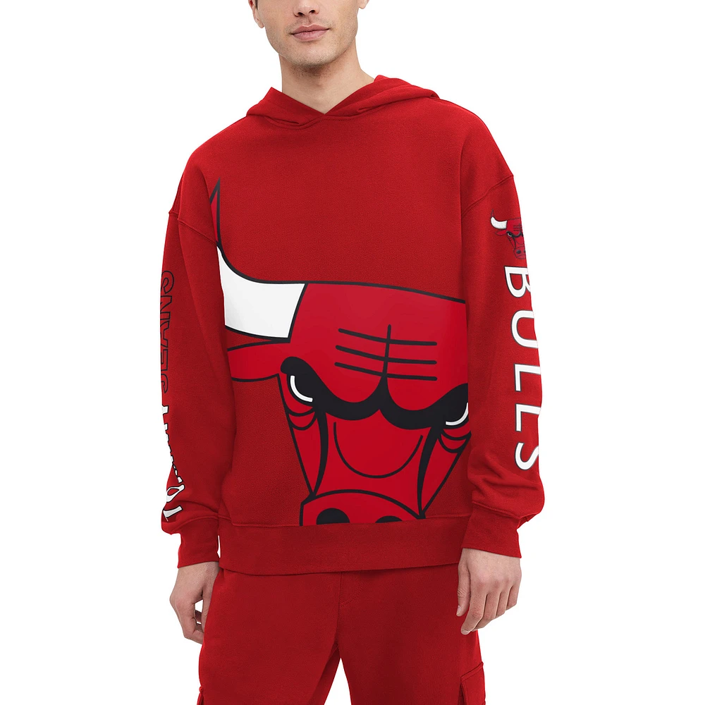 Sweat à capuche rouge Tommy Jeans pour hommes des Chicago Bulls Kenny Pull